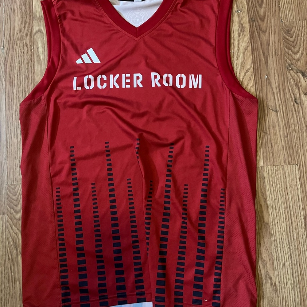 Adidas Red and Black Sports Jersey